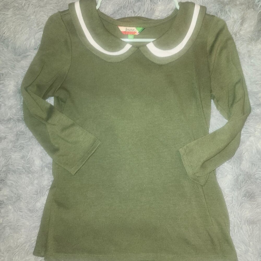 green modcloth peter pan collar sweater xs